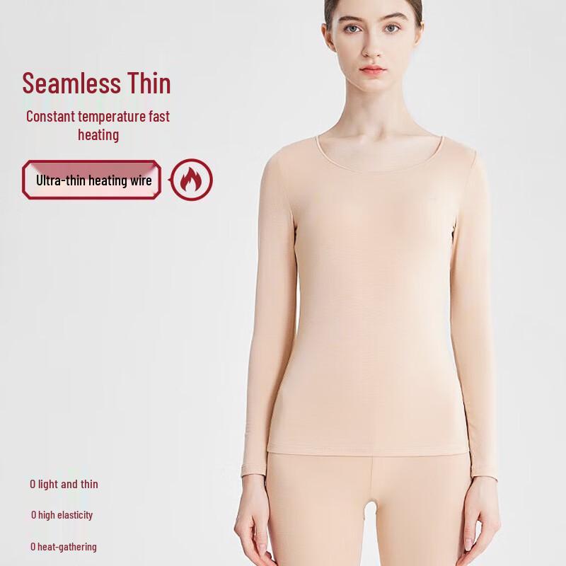 Miiow Women's Round Neck Thermal Underwear Set