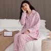 Flannel Pajamas Women'S Autumn And Winter Fleece Thickened Coral Fleece Warm Can Be Worn Outside Loungewear Set
