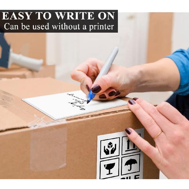 4" x 6" Thermal Labels, Fanfold Shipping Labels with Permanent Adhesive, White Printable Label Stickers for Barcodes, Addresses, Compatible with