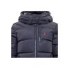 Polo Ralph Lauren Down Jacket FW22 Solid Color Hooded Zipper Kids outerwear Navy-Blue 323849894002