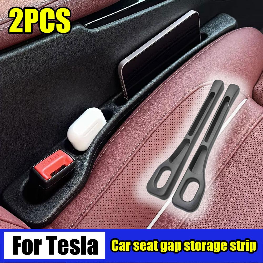 For Tesla Model Y Launch Juniper 2025 2026 New Model 3 Highland 2024 2025 Car Seat Leak Proof Strip Side Seam Storage