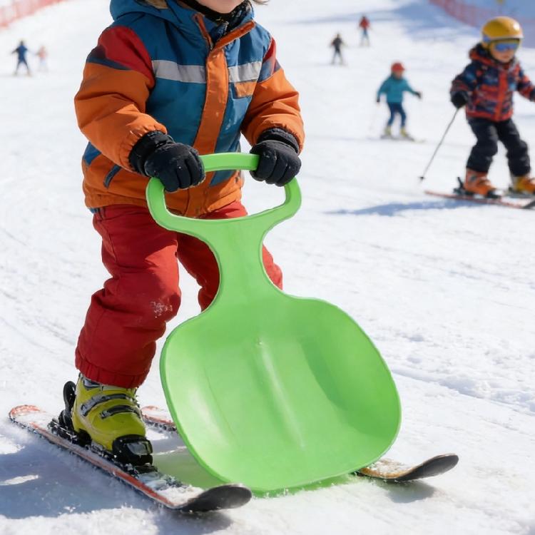 Plastic Grass Toboggan with Large Handle Snowboard Grass Ski Board Portable Sand Grass Board Outdoor Pad Board Toy