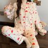 Plaid Long Sleeve Pajama Set with Pants – Spring & Autumn Style, Comfortable Home or Dorm Wear, Suitable for Outdoor Use