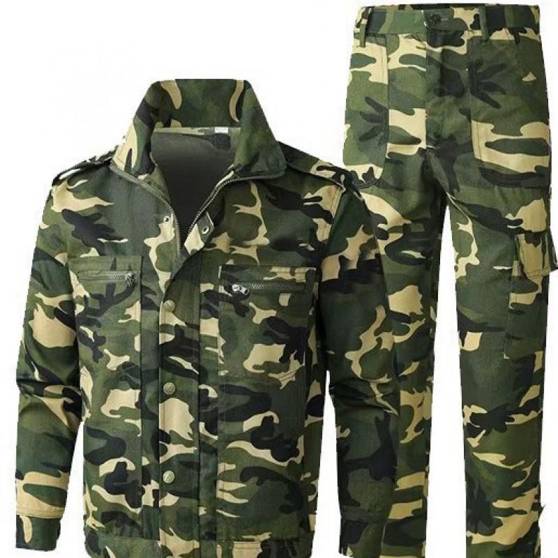 Camouflage Suit Men Women Strong Wear-resistant Labor Protection Construction Auto Repair Uniforms Overalls Military Training