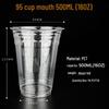Disposable Transparent PET Cold Drink Cups with Lid for Milk Tea, Coffee, Homemade Beverages, or Lemon Tea
