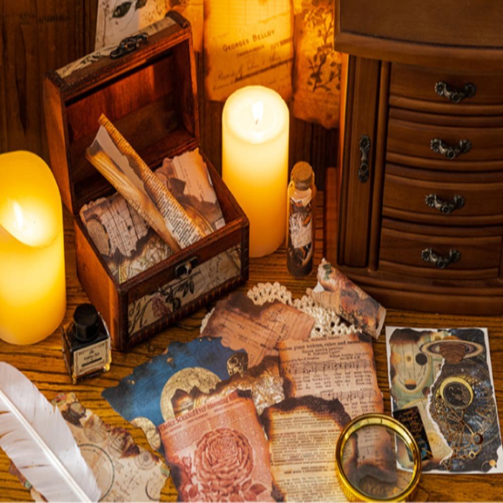 Decorate Retro Material Paper Material Decorative Material Paper Burn Down Fragment Series  DIY