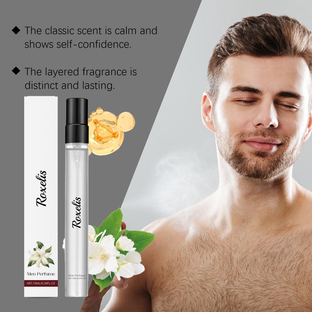 Men's Pheromone Cologne with Jasmine Scent for Lasting Charm 10ml