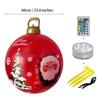 60CM LED Işıklı Noel topu Dış Mekan Noel Şişirilebilir Süslemeli Top PVC'den Yapılmış Dev Işıksız Büyük Toplar Ağaç Süsleri