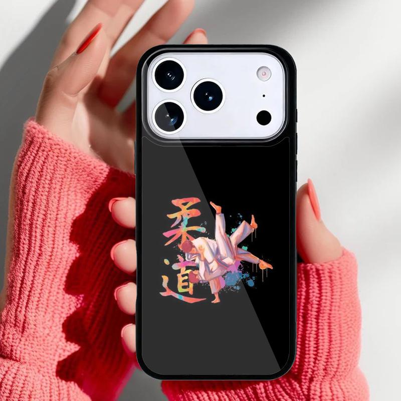 Japanese Martial Arts Judo Phone Case for iPhone 17 16 15 14 13 Pro Max Back Cover for 12 11 Pro Coque