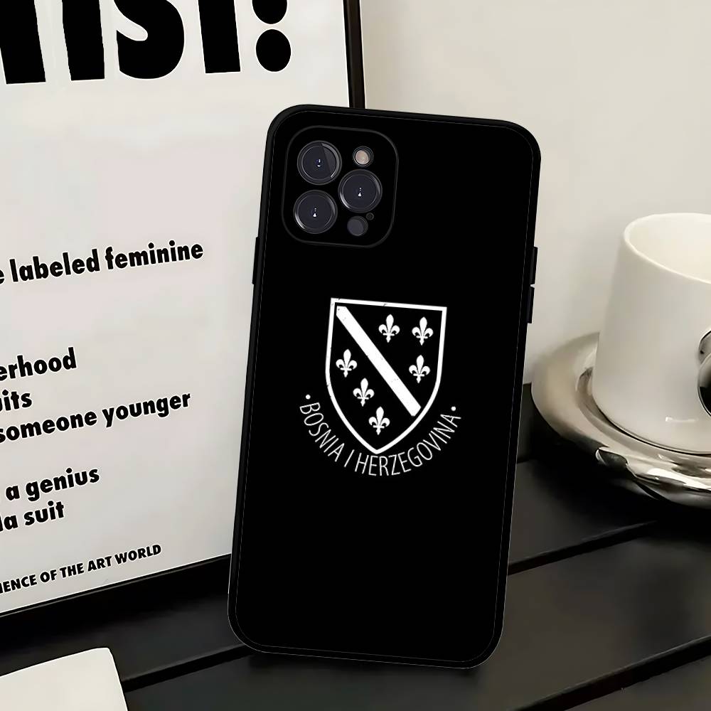 Bosnia And Herzegovina Passport Phone Case For Iphone 16 15 17 13 14 12 11 Pro Max Plus Black Shell Cover Case