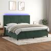 VidaXL Slatted Bed Base with LED Mattress, Upholstered Bed with Headboard, Double Bed, Adult Bedroom Bed, Modern, 3136026