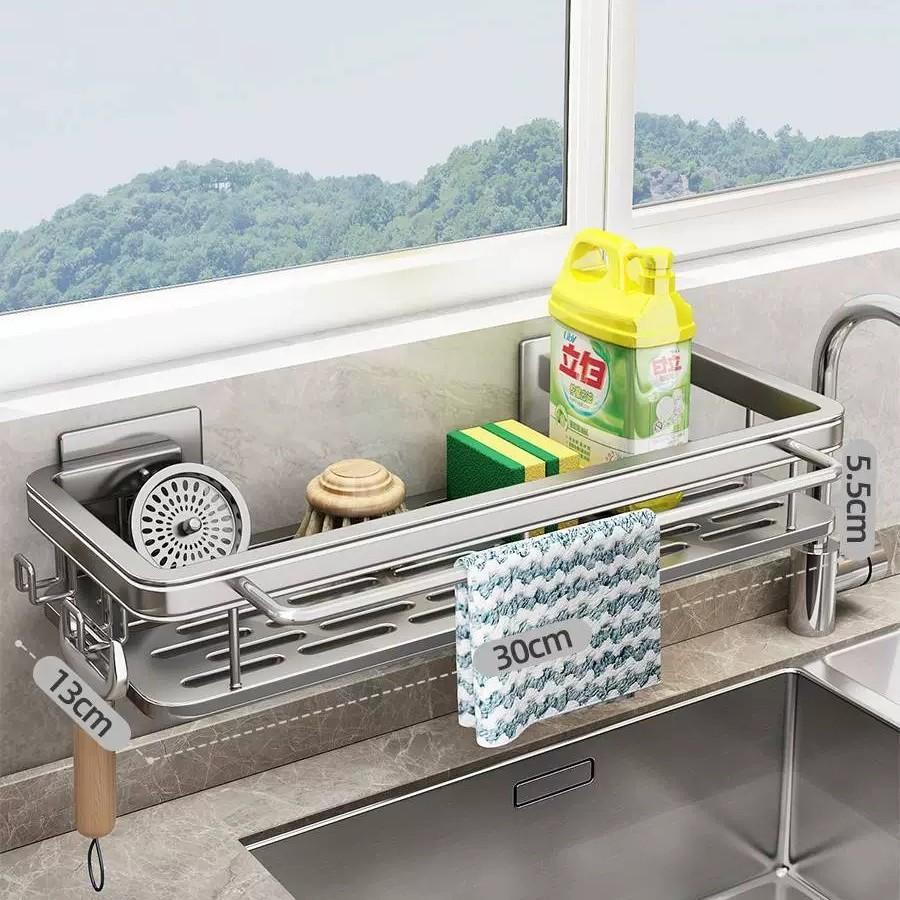 Wall Mount Aluminum Alloy Kitchen Cloth Rack With Ventilated Drip Tray For Home Use
