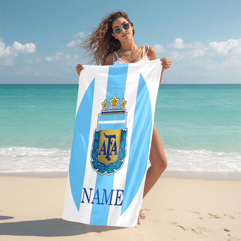 Personalized River Plate Fan Gear Beach Towel Microfiber Beach Towel Thin Absorbent for Beach Swimming Yoga Bath Sports. 0910175
