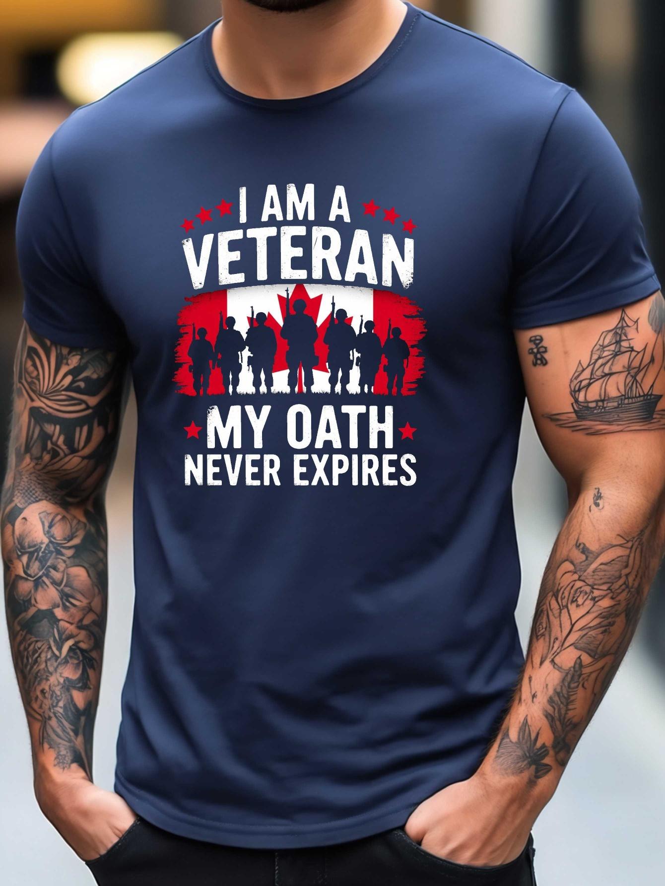 Military Veteran Graphic T-shirt - 607 Cotton Blend S