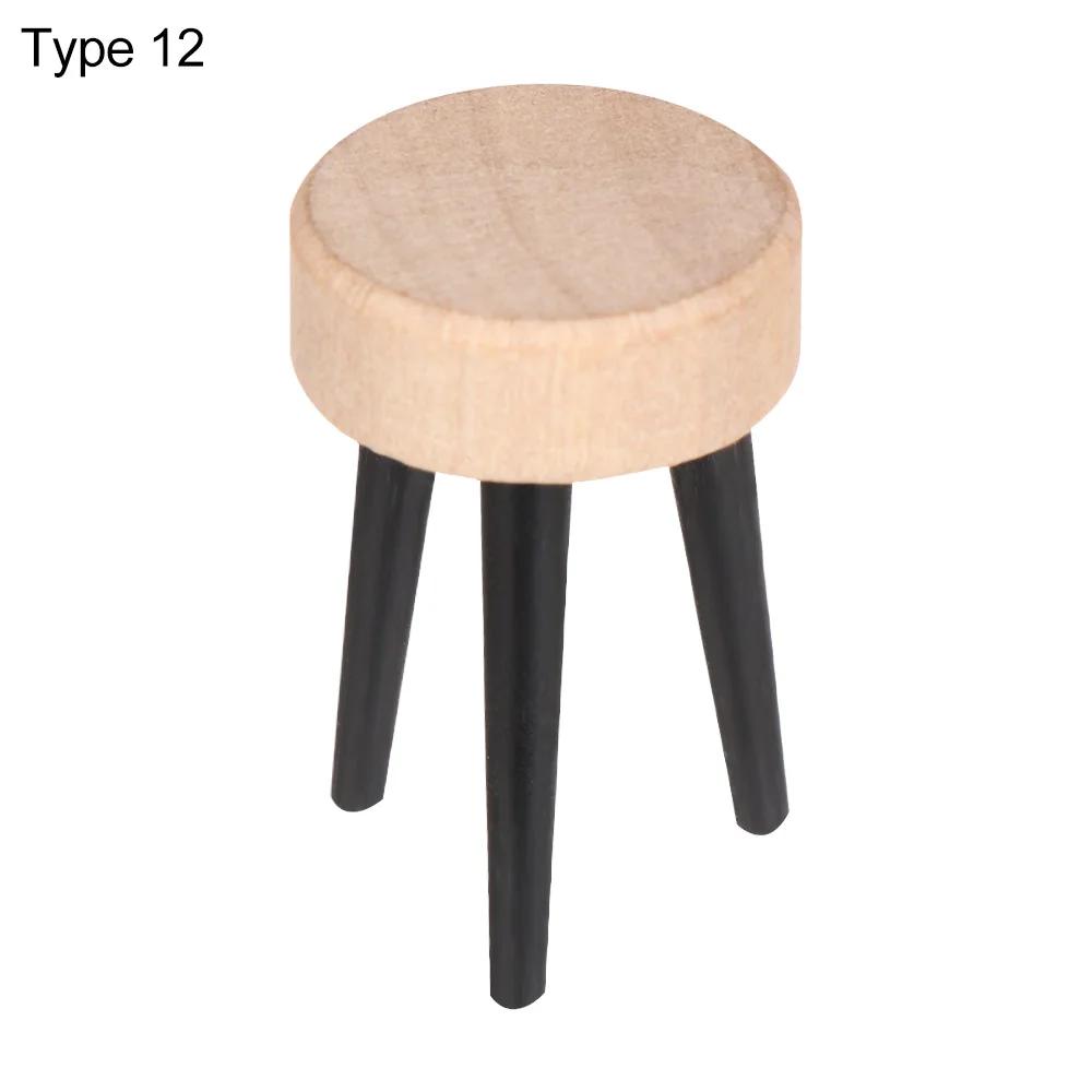 

1:12 Dollhouse Furniture Miniature Television Bookshelf Bed Sofa Wooden TV Cabinet Chair Bedside Lamp Dolls House Accessories