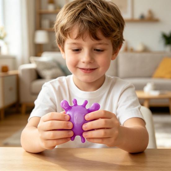 Splash Shaped Squeeze Ball Slow-Rising Soft Fidget Toy for Stress Relief Non-Sticky Portable Fun Decompression Gadget for Kids Adults