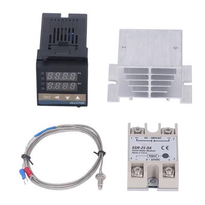 Kit de contrôleurs de température PID 0‑400 Celsius Étanche Haute Précision REX C100 Contrôleur de température pour ferme