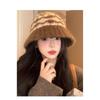 Women Fair Isle Knit Fisherman Hat Large Head Size Warm Bucket Hat