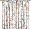 Floral Curta,Farmhouse Colorful Watercolor Wildflower Spring Flower Plant Botanical Pattern Decor Print Window Drapes For