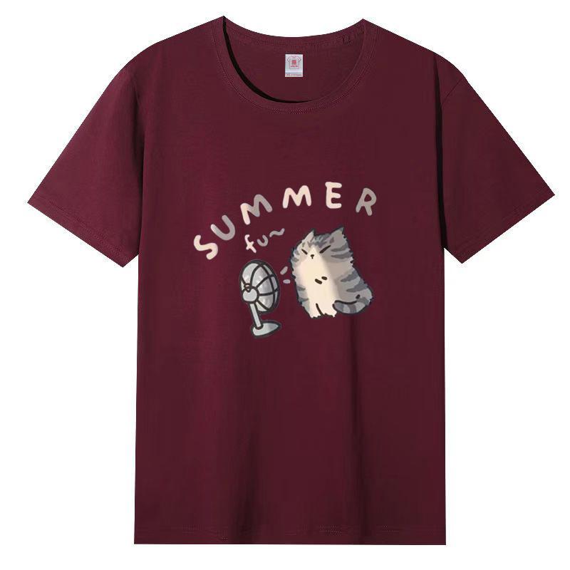 Cotton T-shirt Women Loose Summer Short-sleeved Tide Half-sleeved Tops Design Sense