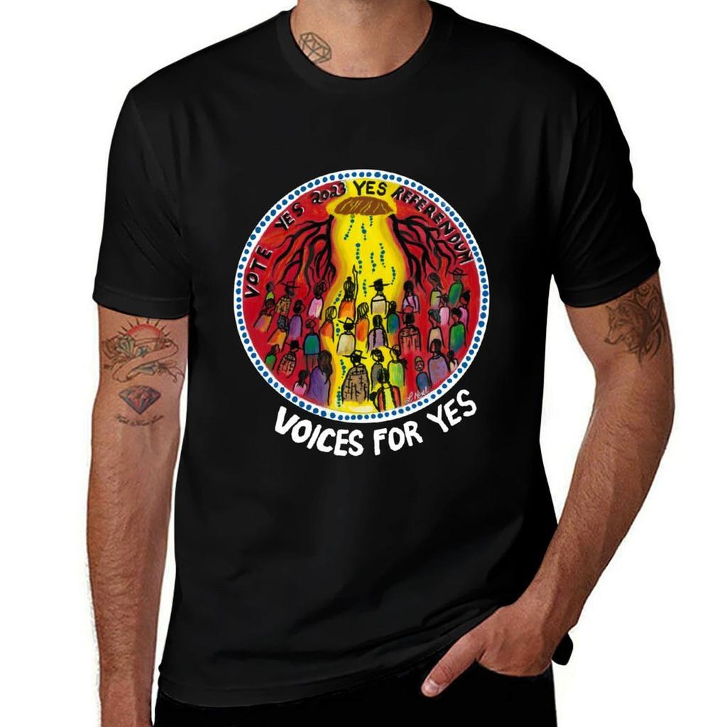 Voices4yes White Text Logo Tshirt Casual Work Wear Tshirt