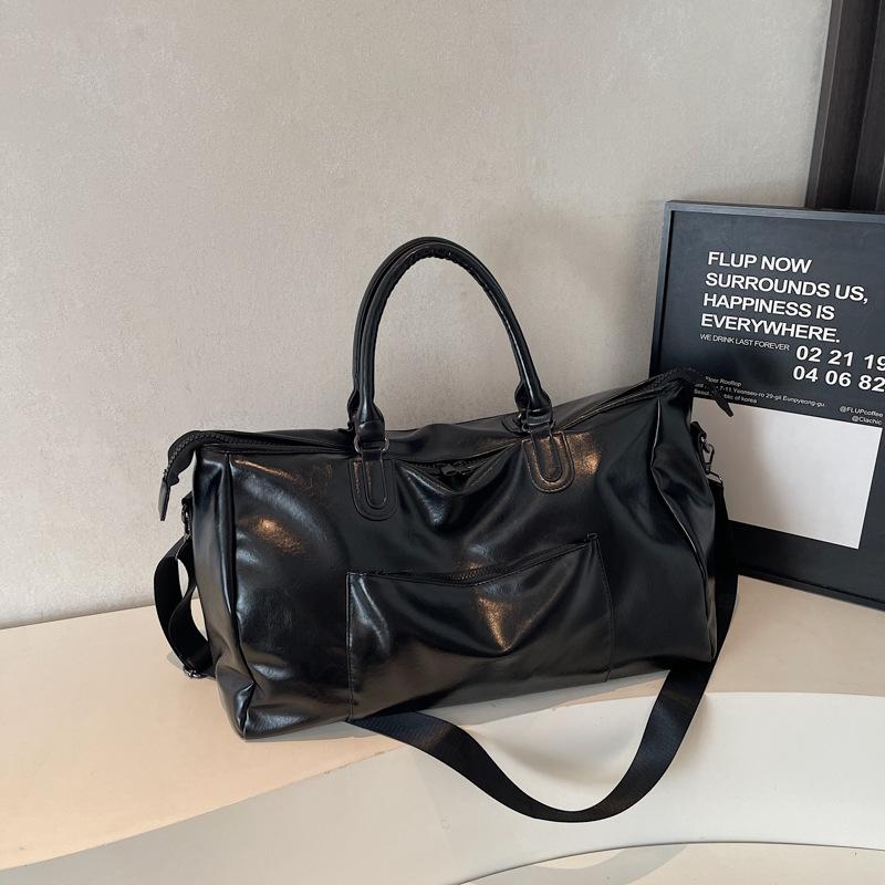 Leather Retro Hand-held Travel Bag for Men, Large Capacity Outdoor Sports and Fitness Bag for Women, Crossbody Bag for Business Travel