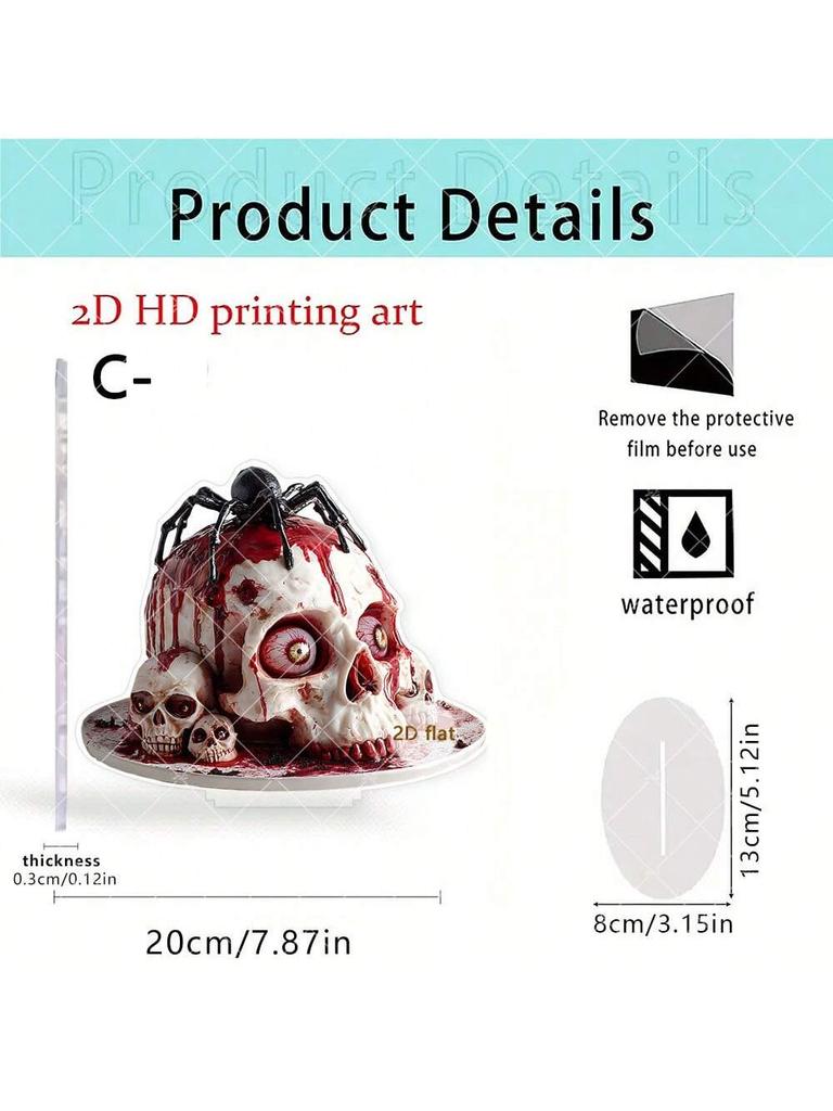 1 Skeleton Spider Terror Eye Desktop Ornament with Different Styles of Room Decorations, Pallasara Terror Chamber Decoration