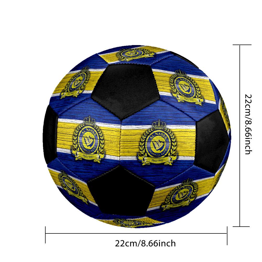 1 pz Pallone da Calcio Al-Nassr Misura 5 Pallone da Calcetto Indoor alla Moda Colorato Gioco per il Cortile - Ottimo Regalo per gli Appassionati di Sport HE26