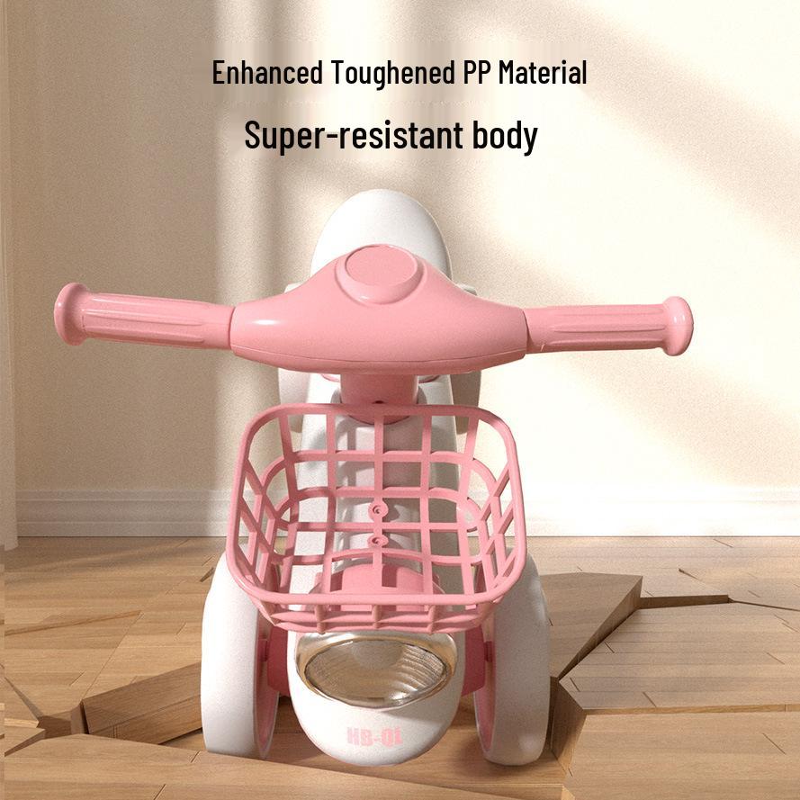 Kids' Four-Wheel Balance Bike & Walker (Ages 1-6) - No Pedals Glider Scooter