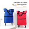 Foldable Oxford Cloth Wheeled Shopping Trolley Bag