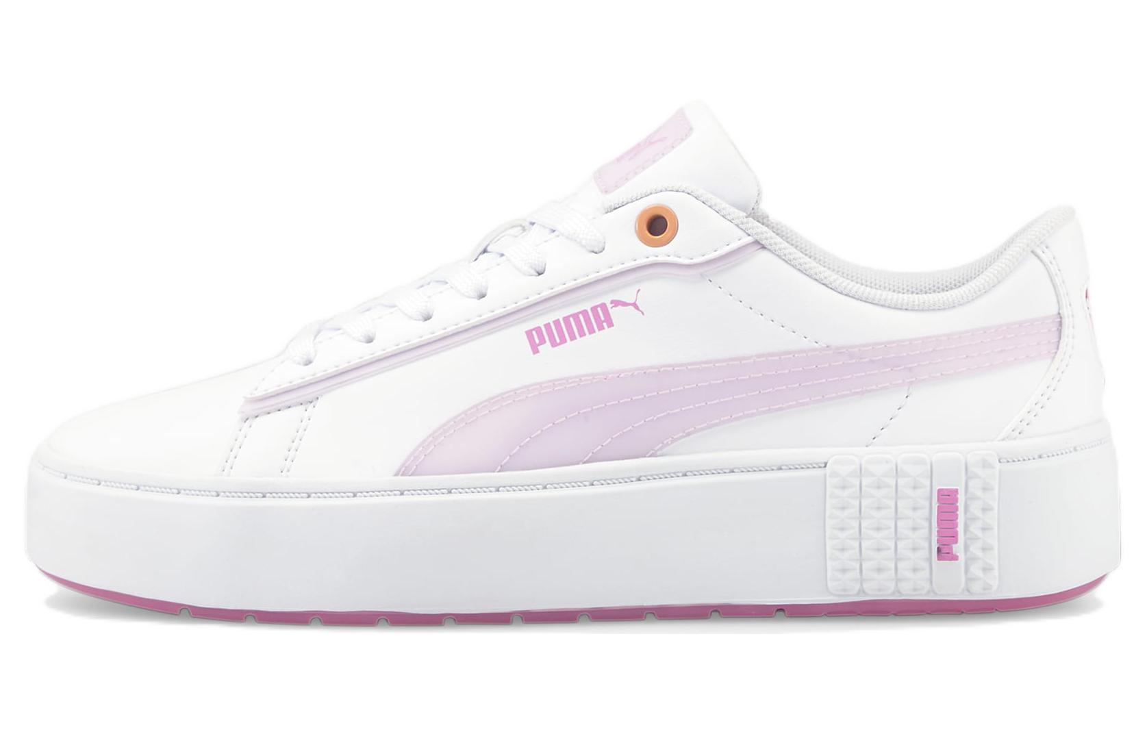 PUMA Smash Platform V2  Candy White Lavender Fog  Women s 383878-01 37