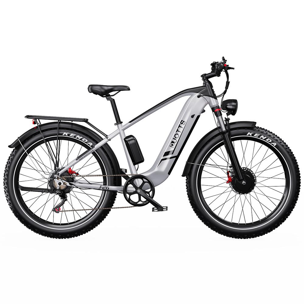 Elektrische Fiets DUOTTS F26 20" Dikke Banden 750Wx2 Dubbele Motor Elektrische Fiets Voor Volwassenen 48V 20AH LED Display Maximaal Bereik 100Km Maximale Belasting 150Kg