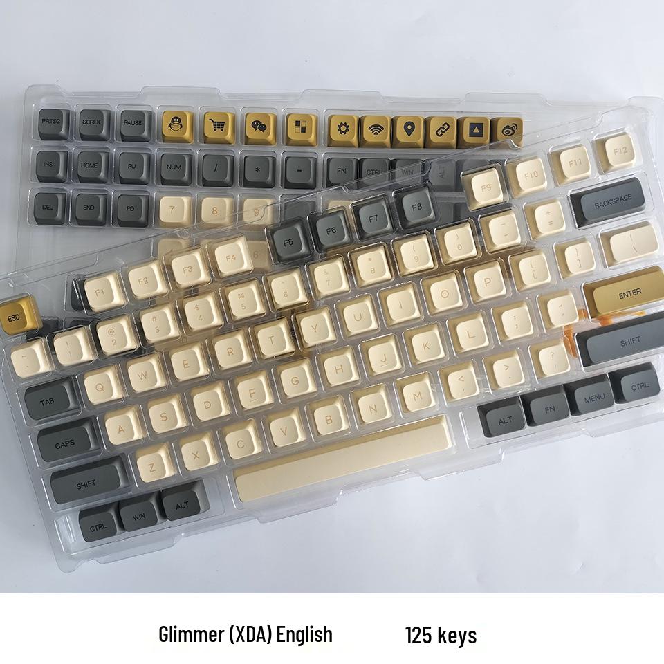 XDA PBT Keycaps Set: 125 Keys, Zhuyin, Korean, Thai, Russian, MX Switch Compatible