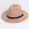 Soft Felt Jazz Cap Wide Brim British Style Felt Hat Vintage Classic Cowboy Hat  Dress Dance Party