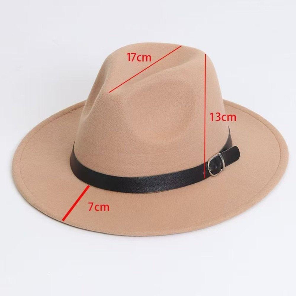 Soft Felt Jazz Cap Wide Brim British Style Felt Hat Vintage Classic Cowboy Hat Dress Dance Party