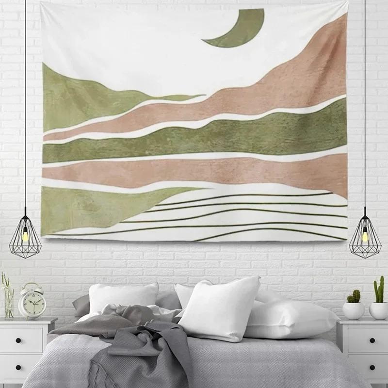 Simple Line Plant Wall Decor Tapestry Home Living Room Tapestry