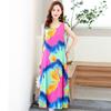 Sleeveless Silk Cotton Dress for Middle-Aged Mothers - Slim Fit, Large Size, Beach Dress for Summer