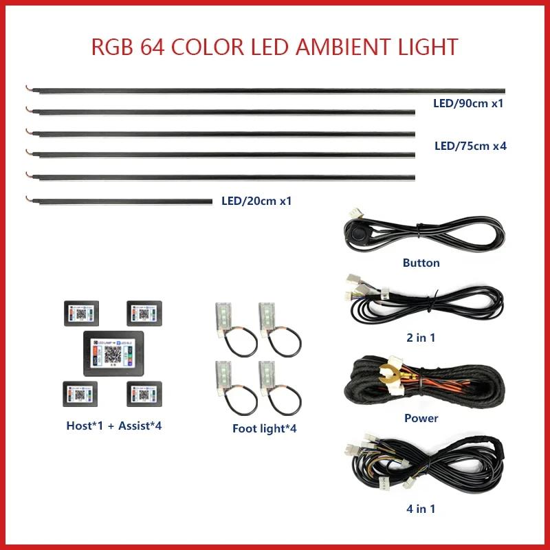 RGB 22in1 Car Interior Acrylic Car Ambient Lights For BMW E46 E90 E39 E60 E36 E30 E70 E91 E92 E93 Car Accessories