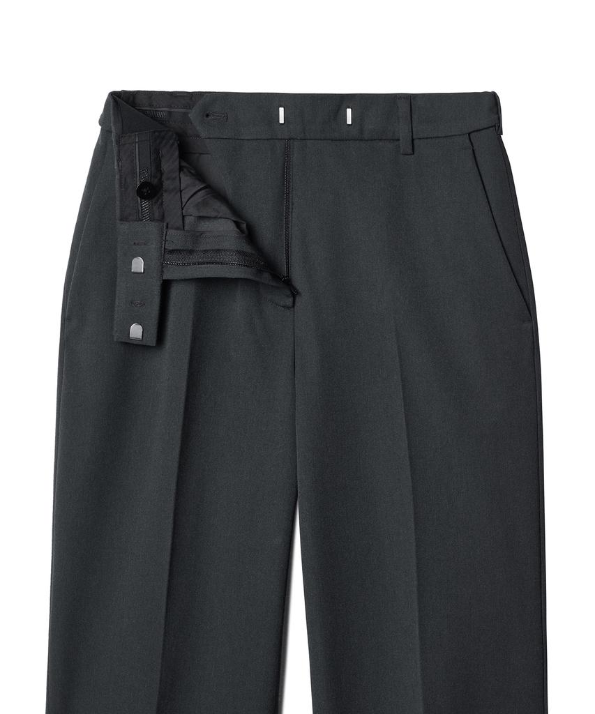 MUSINSA STANDARD WOMAN Women'S Heavyweight Fleece-Lined Slim Straight Hidden Elastic Waist Slacks [Gray]