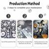Halloween Jack Skellington Pumpkin Pearl Painting Art Kit Handmade Diy Home Decorations