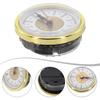 Aluminum Face Clock Gold Trim Clock Retro Clock Black Rubber Ring