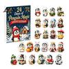 Christmas Advent Calendar Guinea Pig Calendar, 24Pcs Acrylic 2D Ornament Set with Winter Holiday Party Favors Outfits, Tree Hanging Decor, Gift