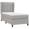 Maison Exclusive - Sommier à lattes de lit et matelas Gris clair 90x190 cm Tissu