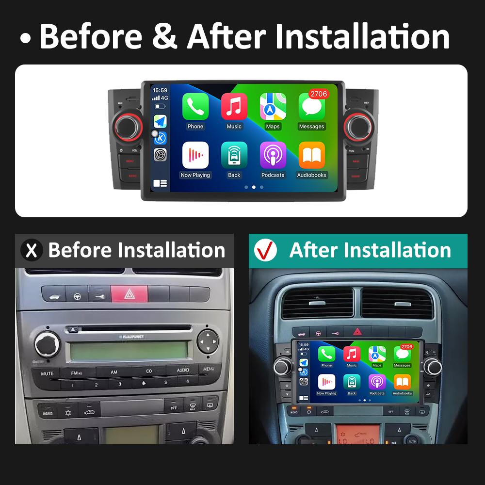 For Fiat Grande Punto Linea 2007 2008 2009 2010 - 2012 Android Intelligent System 7 Inch GPS Navigation Car Video Player No 2din