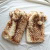 Warm Gloves Deer Pattern Thickened Plush Gloves Collar Leg Cuffs Christmas Themed Adjustable Straps Winter Headgear