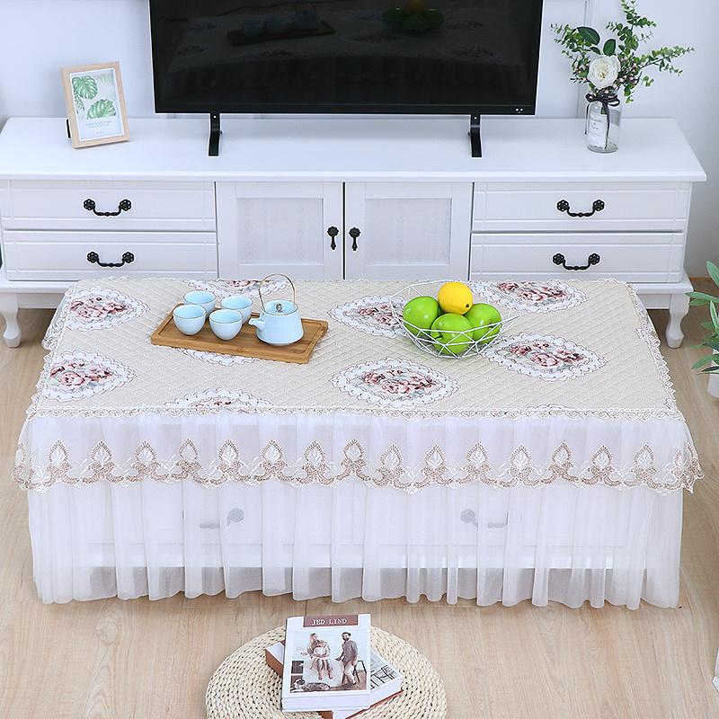 Living Room Coffee Table Table Cloth Coffee Table Cover All-inclusive Table Cloth Waterproof and Oil-proof Rectangular Coffee Table Mat