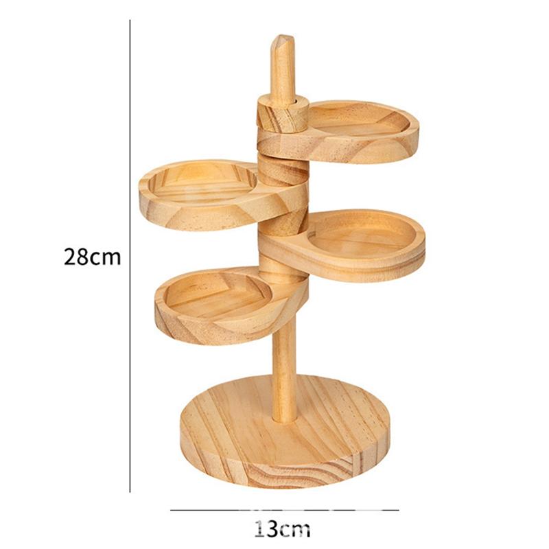 1 pièce Étagère de rangement en bois Porte-clés Bois massif Décoration de table Rangement Peut contenir des bijoux Objets décoratifs