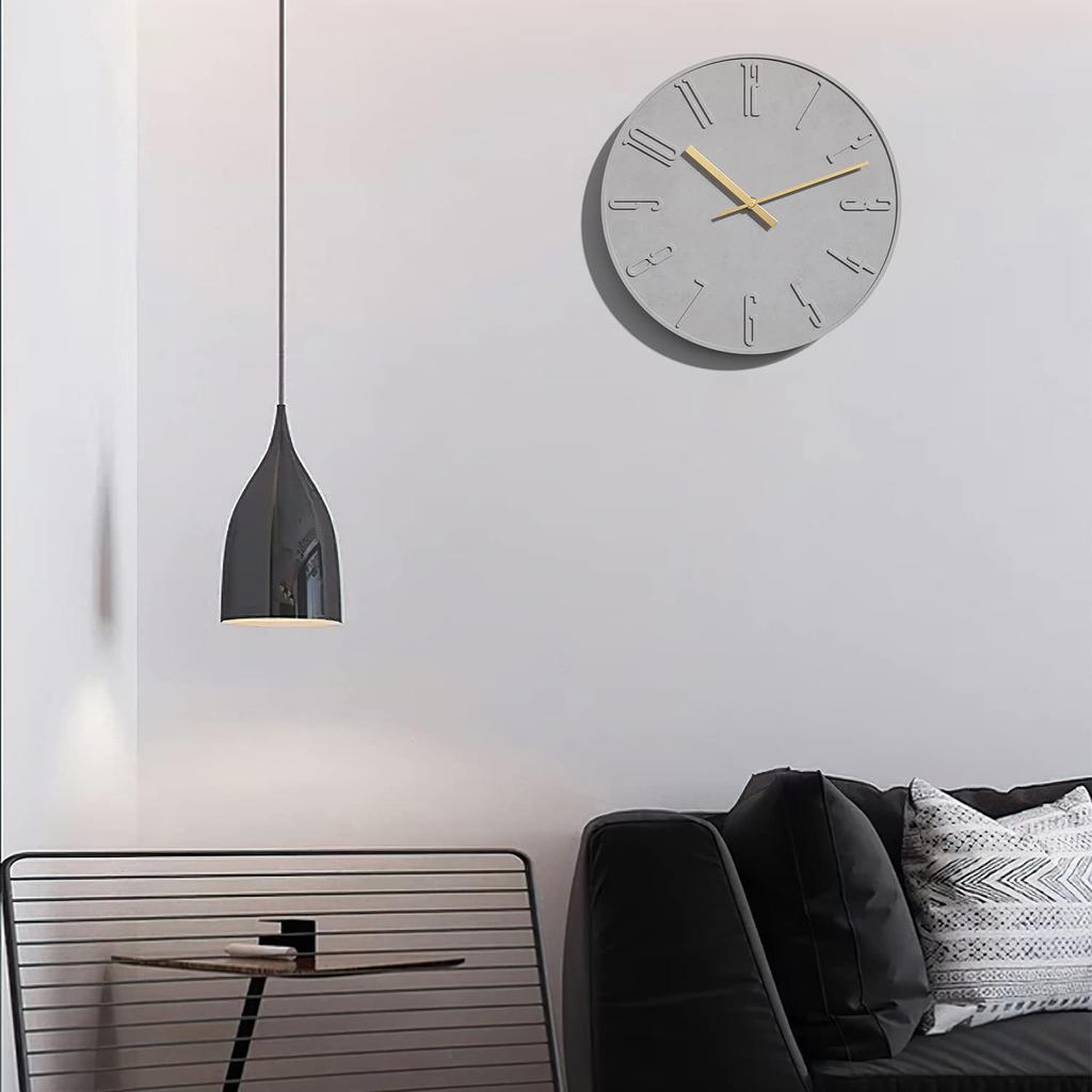 TAHITICA Wall Continuous Second Wall Grandfather Nordic Room Living Room Housewarming Stylish Hook Included Clock, Cement, Hand, Silent, Clock, Clock,