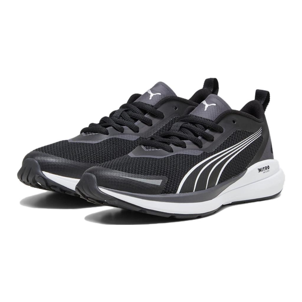 Puma Kruz Nitro Big Kid Black Silver Kids Sneakers White Dark-Coal 378878-02
