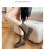 Fashion 2024 Winter Boots Women's Thick-soled Shoes Short Boots Rain War Military Short Leather Black New Rock Punk Goth Women's Shoes